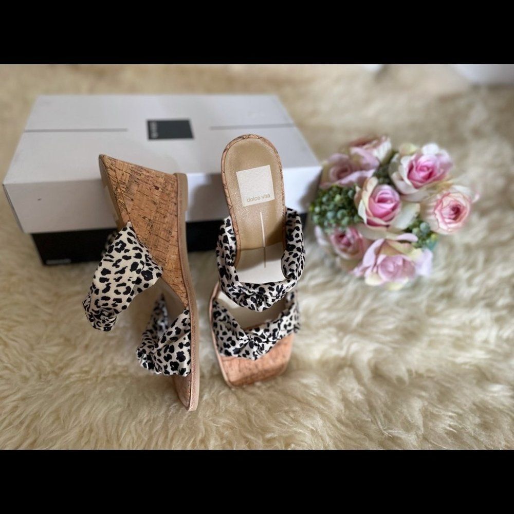 Dolce Vita Naji Knotted Cork Wedge Mule